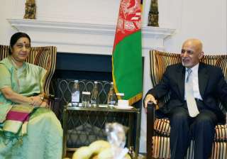 Sushma Swaraj meets Afghanistan President Ashraf... Sushma Swaraj meets Afghanistan President Ashraf...