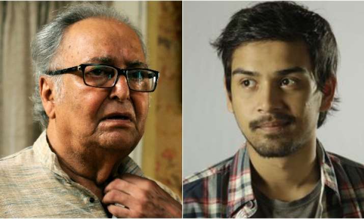 Soumitra Chatterjee and grandson