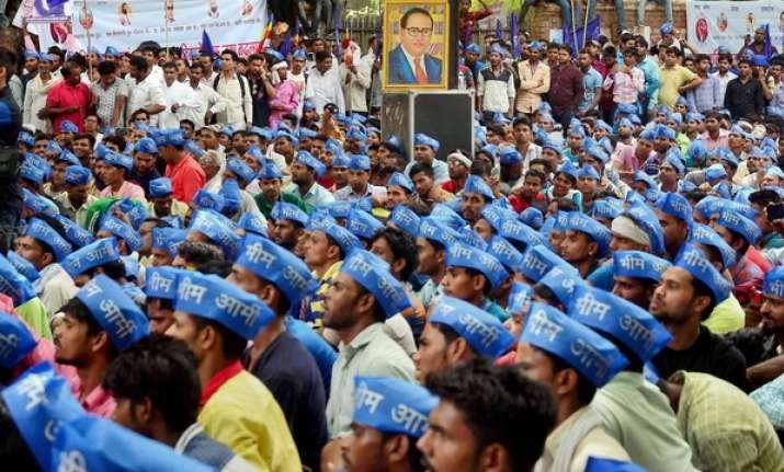 Absconding Bhim Army chief appears at Dalit protest, says