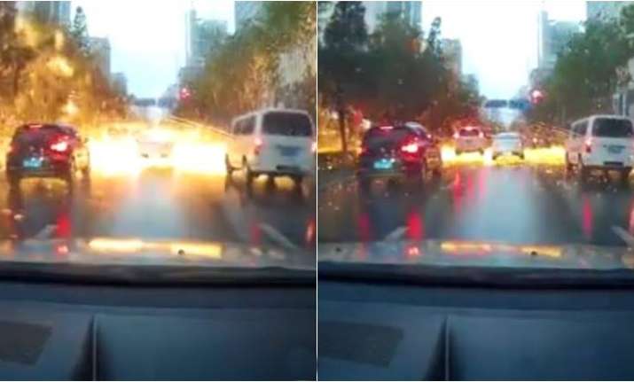 Caught on camera This video of lightning strike on China