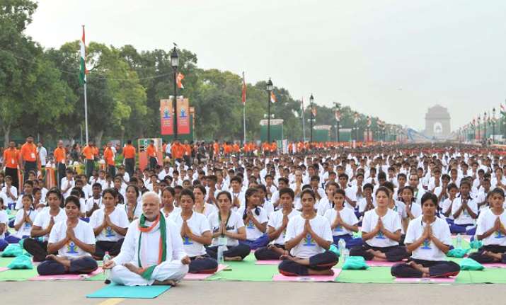 Modi at International Yoga Day