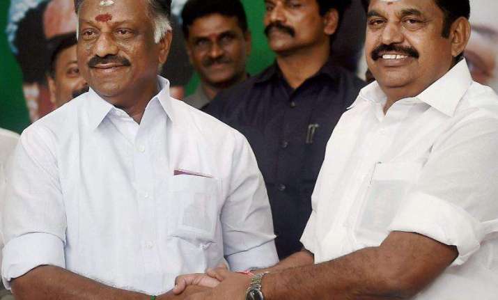 E Palaniswamy and O Panneerselvam