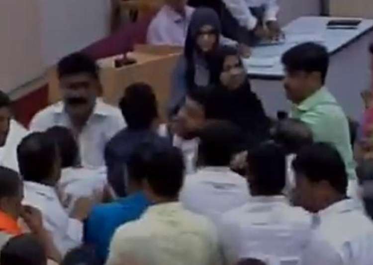 Two AIMIM MLCs suspended for refusing to stand during 'Vande Mataram' rendition Two AIMIM MLCs suspended for refusing to stand during 'Vande Mataram' rendition