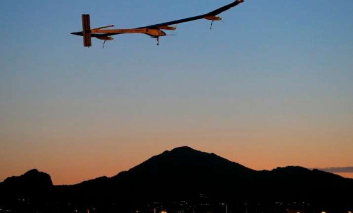 solar powered airplane to end us journey