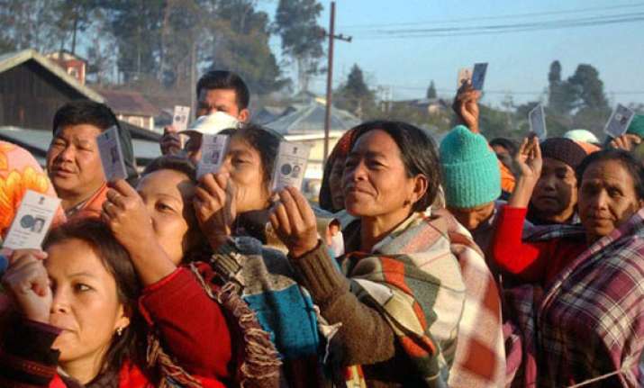 30 per cent polling in first three hours in nagaland