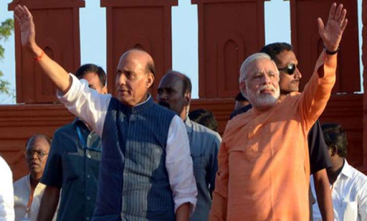 rajnath replaces modi as bjp campaign committee chief
