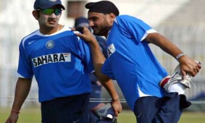 gambhir out harbhajan in for first two tests
