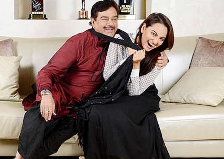 Image result for sonakshi with father