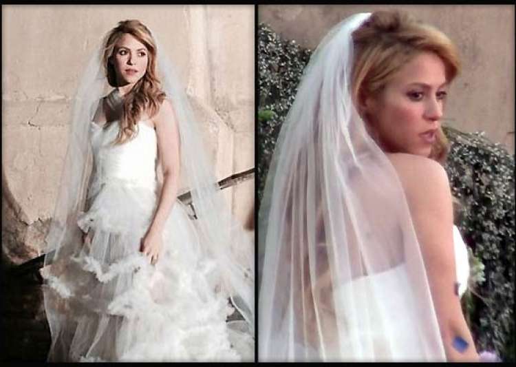 Shakira spotted in wedding dress, is marriage on cards? (see pics)