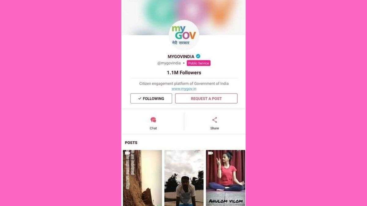 Mygovindia On Indian Video Sharing App Roposo Know How To Follow It