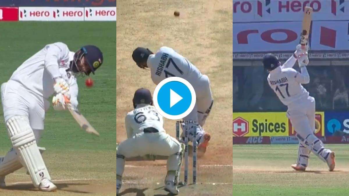 Ind Vs Eng St Test Day Rishabh Pant Slams Jack Leach For Four Sixes