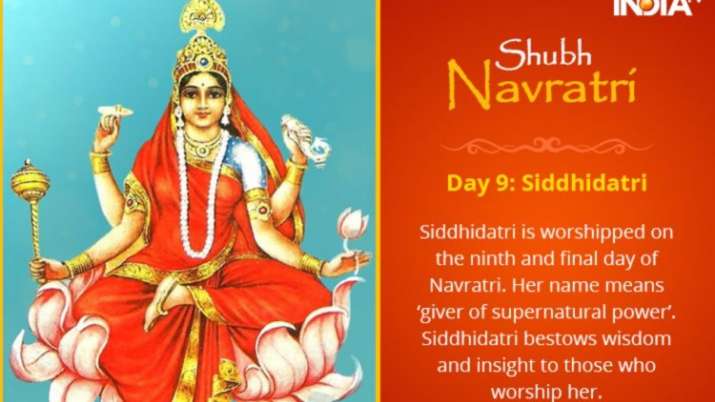 Happy Navratri Day On Maha Navami Worship Maa Siddhidatri