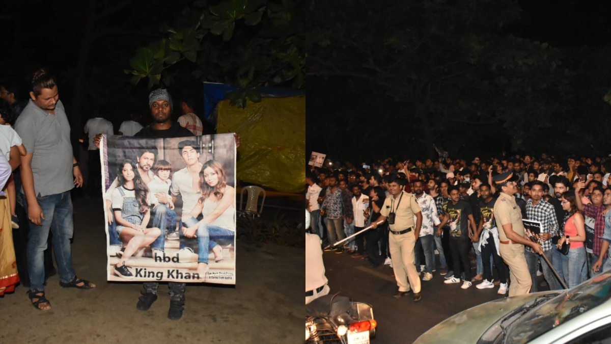 Shah Rukh Khan Fans Gather Outside Mannat Ahead Of His Birthday Carry