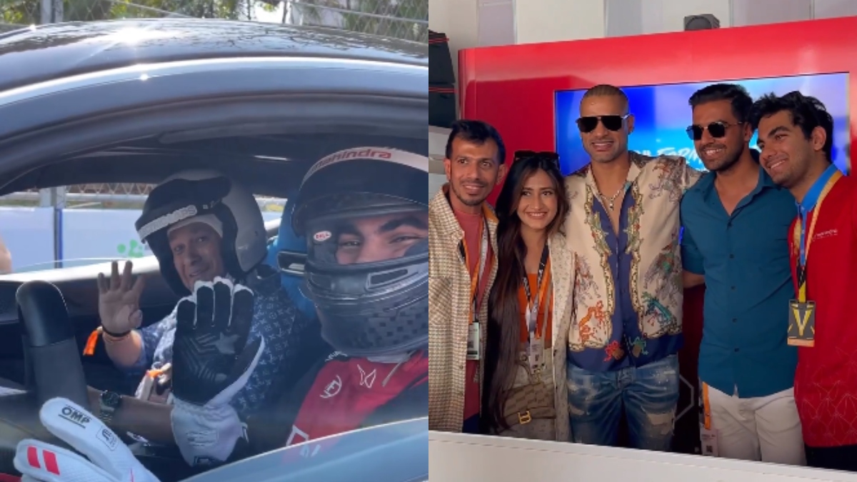 WATCH Sachin Tendulkar Shikhar Dhawan Take Ride Of Hyderabad E Prix