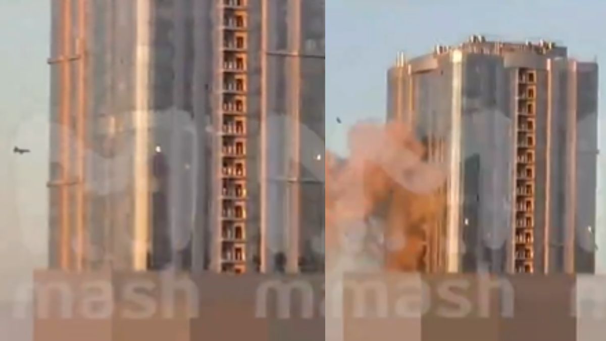 Russia Drone Crashes Into 38 Storey Building In Saratov Dramatic