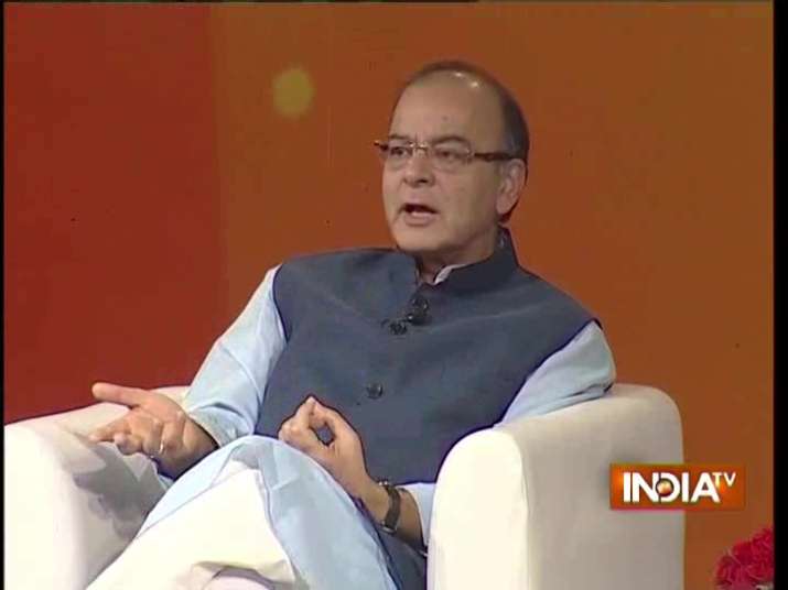 Finance Minister Arun Jaitley in India TV Samvaad