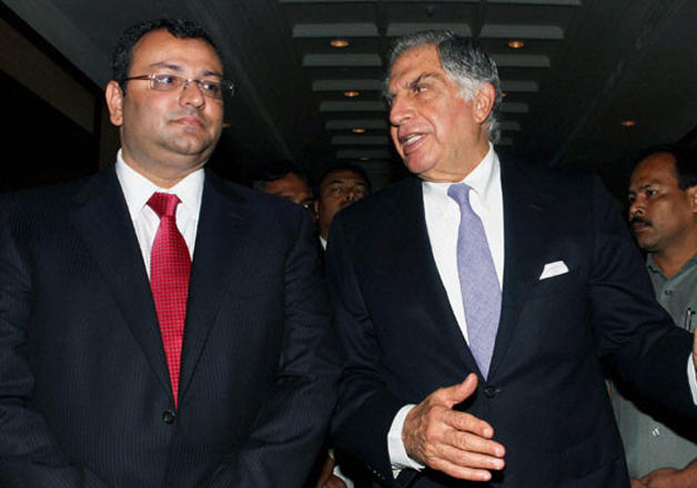 File pic - Cyrus Mistry and Ratan Tata