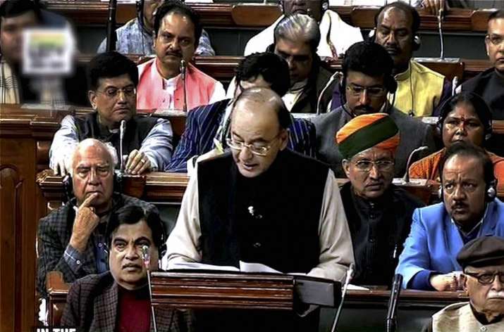r Arun Jaitley tabling the Union Budget for 2017-18 in the