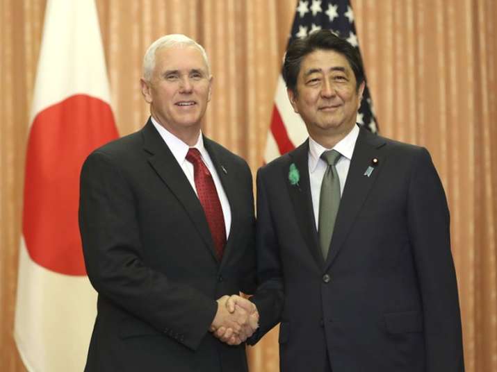 Mike Pence meets Shinzo Abe in Tokyo