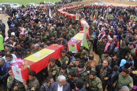 Misdirected US airstrike kills 18 allied fighters battling