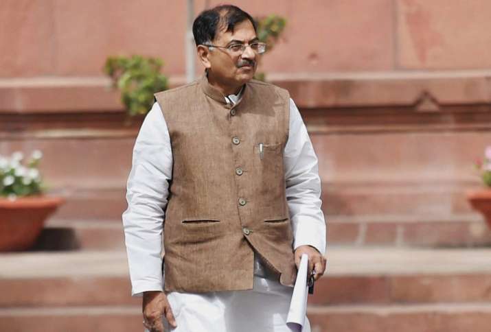 Former Rajya Sabha MP and BJP leader Tarun Vijay outside