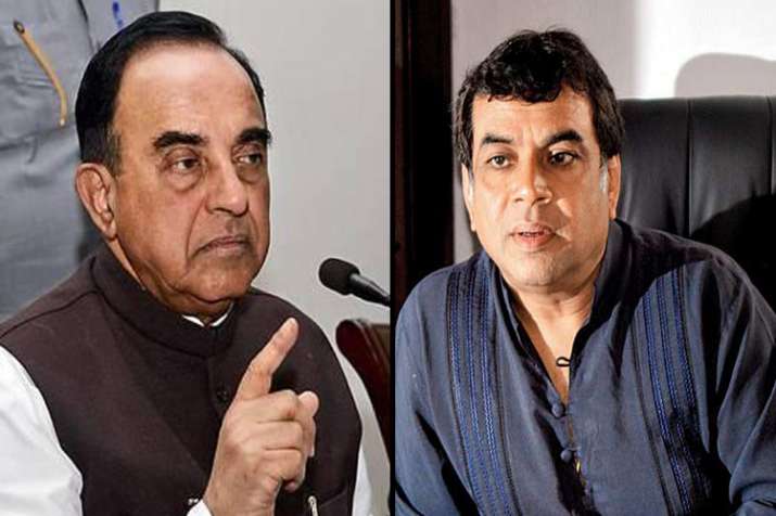 Swamy defends Paresh Rawal’s tweet on Arundhati Roy