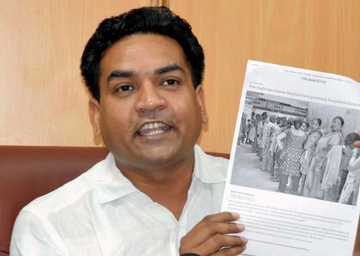 Kapil Mishra addressing the media on Delhi Government's