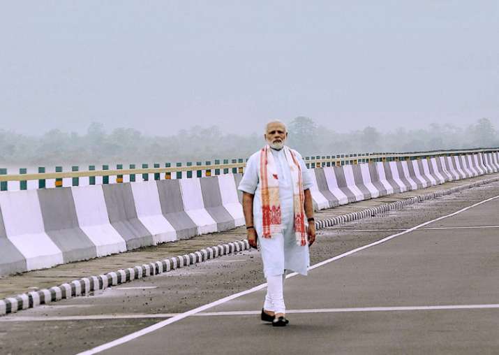 File pic - PM Modi at the newly inaugurated Dhola-Sadia