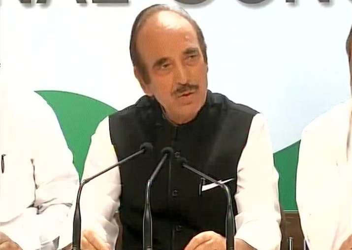 Ghulam Nabi Azad addresses media in New Delhi