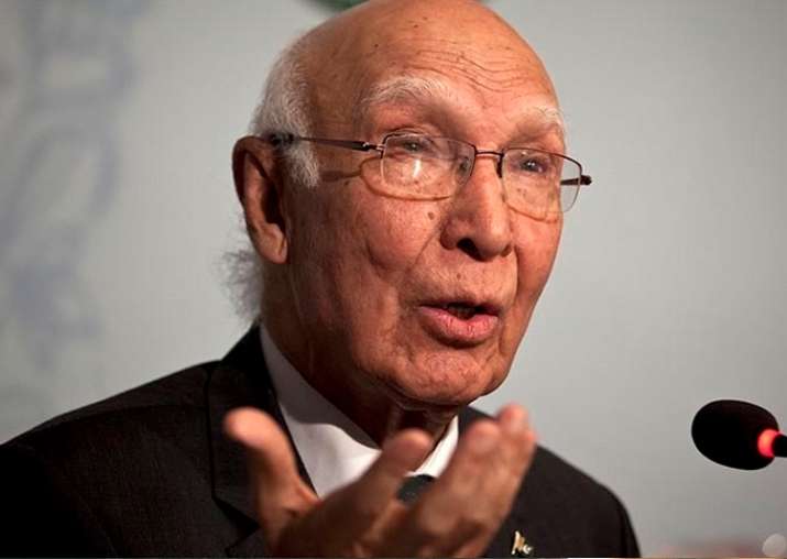 File pic of Sartaj Aziz