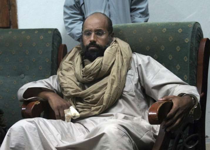Seif al-Islam after his capture by revolutionary fighters