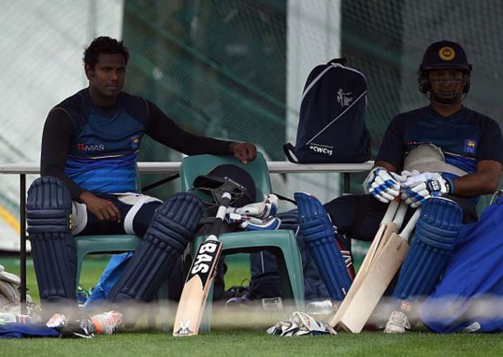 A file image of Angelo Mathews and Kumar Sangakkara.