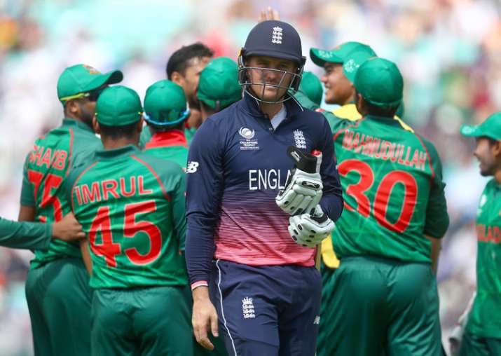Jason Roy was dismissed for 1 in England's game against