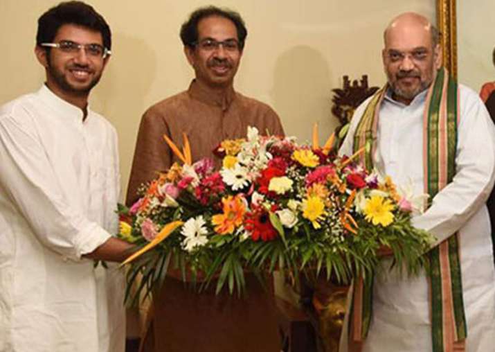Amit Shah today met Uddhav Thackeray at Matoshree