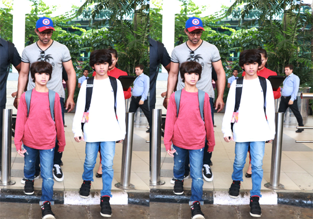 India Tv - Hrithik Roshan with his kids 