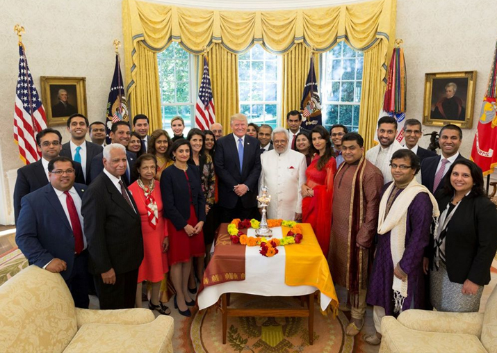 Image result for trump celebrates diwali