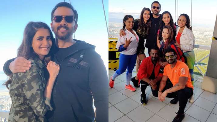 Khatron Ke Khiladi 10  Karishma Tanna S Pictures With Host Rohit Shetty And Bharti Singh Will Make Your Day - India Tv News