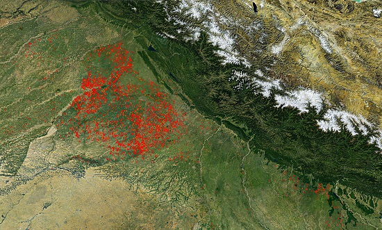 NASA Image Shows Stubble Burning In North India Delhi Punjab Haryana