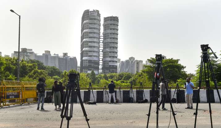 Noida Twin Tower Demolition Hours Before It Becomes A History India