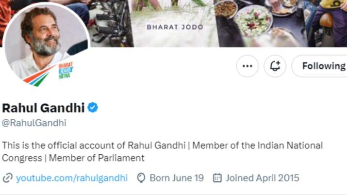 Rahul Gandhi Changes Twitter Bio After Restoration Of His Lok Sabha