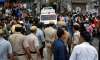 New Delhi: An ambulance carries away the bodies of the 11