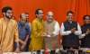 BJP President Amit Shah hugs Shiv Sena President Uddhav
