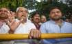 Janata Dal (United) leader Nitish Kumar with Rashtriya
