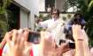 Amitabh Bachchan greeting his fans
