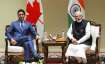 PM Modi with his Canadian counterpart Justin Trudeau.