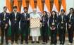 PM Modi with chess team