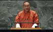 Bhutan PM Tshering Tobgay addressing the UN General