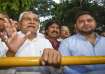 Janata Dal (United) leader Nitish Kumar with Rashtriya