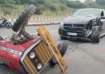 Mercedes-Benz collides with a tractor | Watch