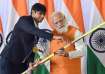 PM Narendra Modi with the Olympic Gold Medalist Neeraj